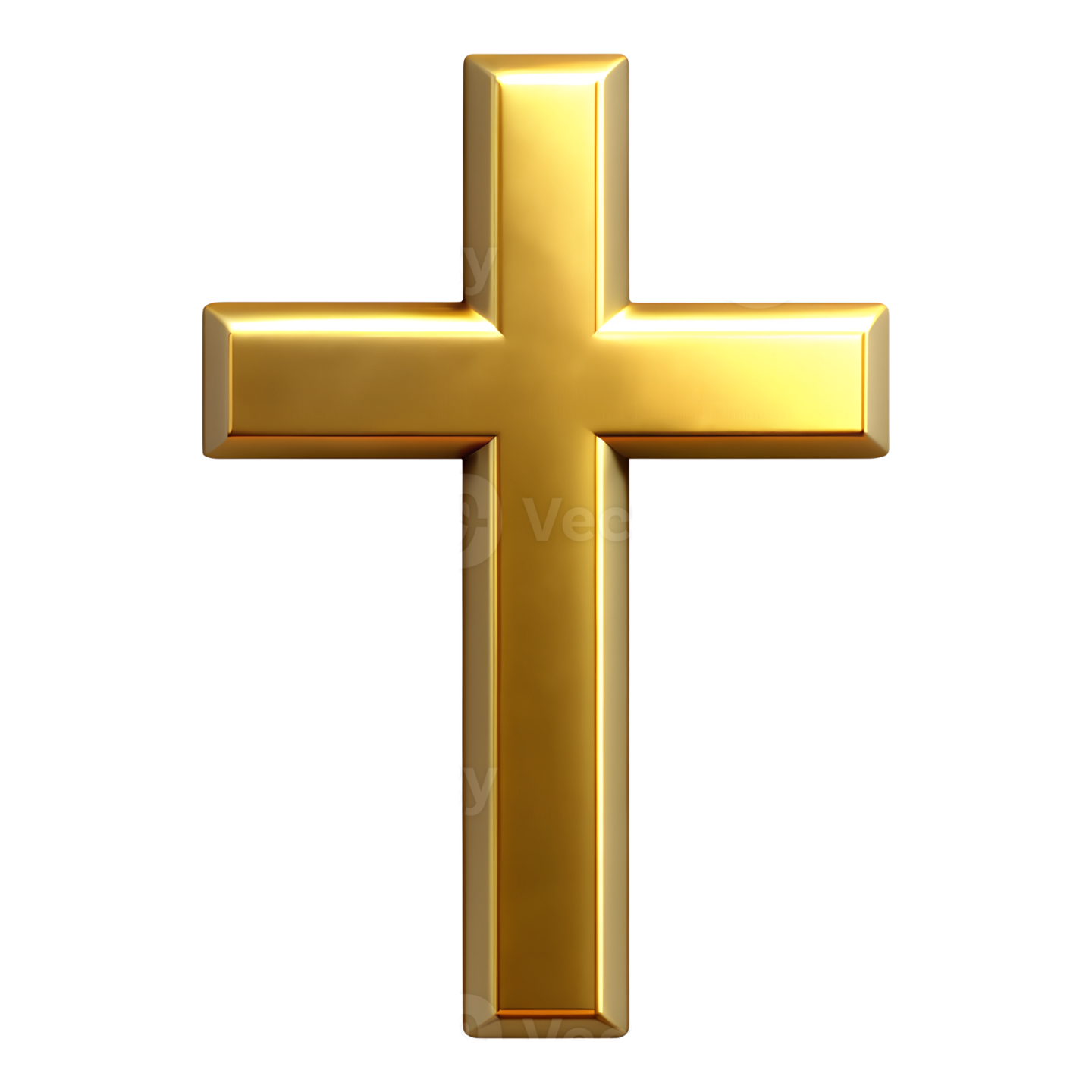 a gold cross on a white background