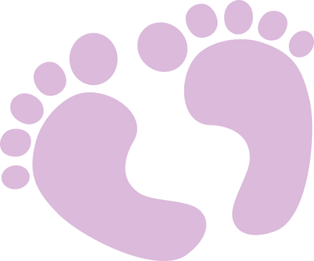 a pair of footprints on a white background