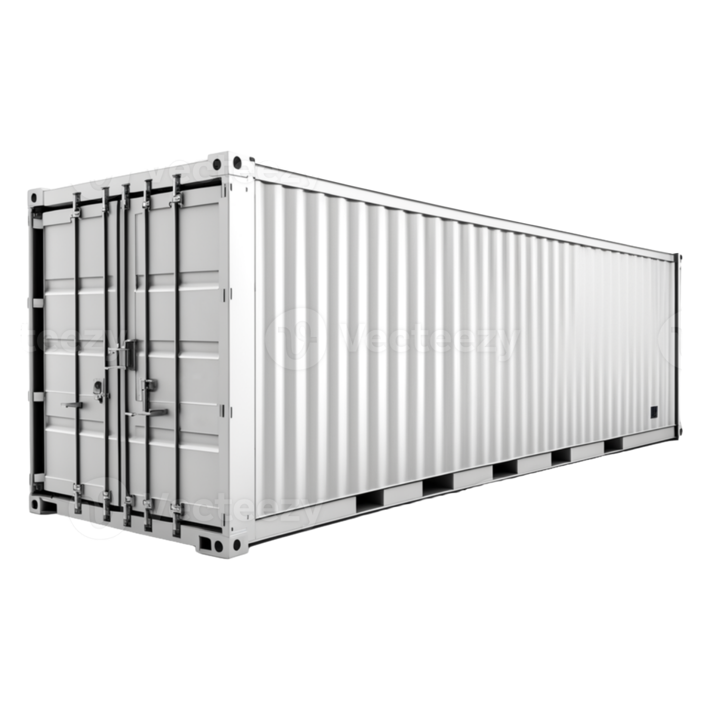 a shipping container on a white background