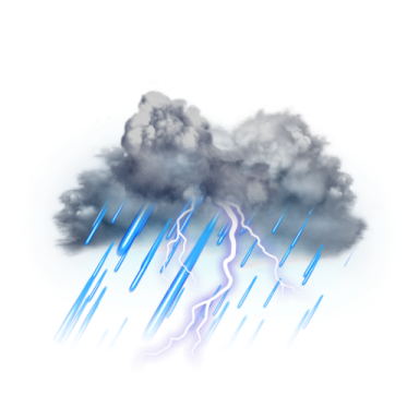a storm cloud with lightning in the sky