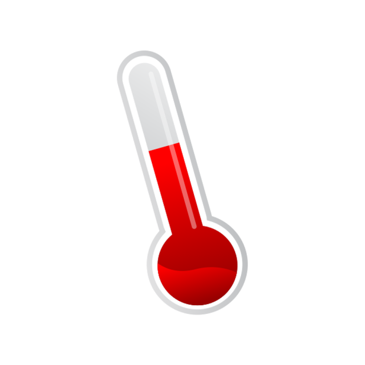 an icon of a thermometer