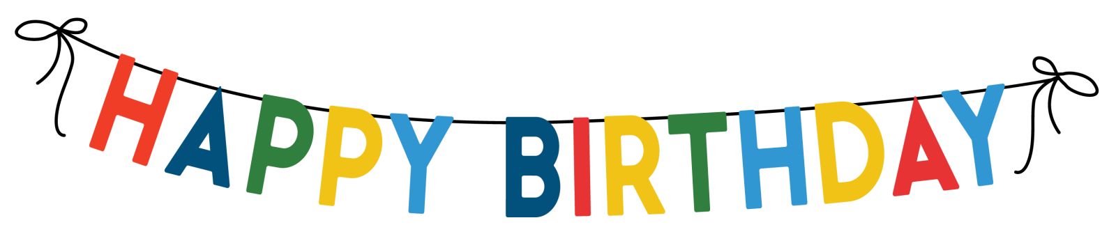 a birthday banner with the words happy birthday