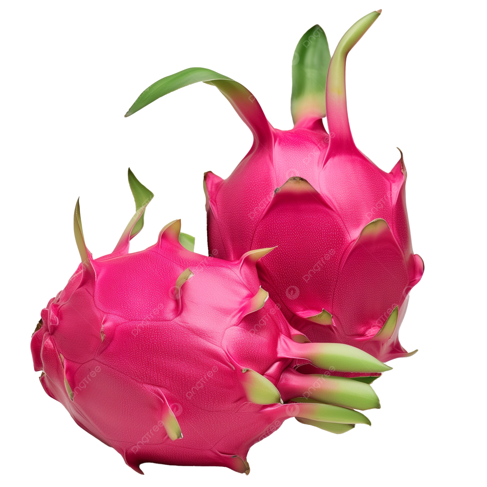 dragon fruit on white background