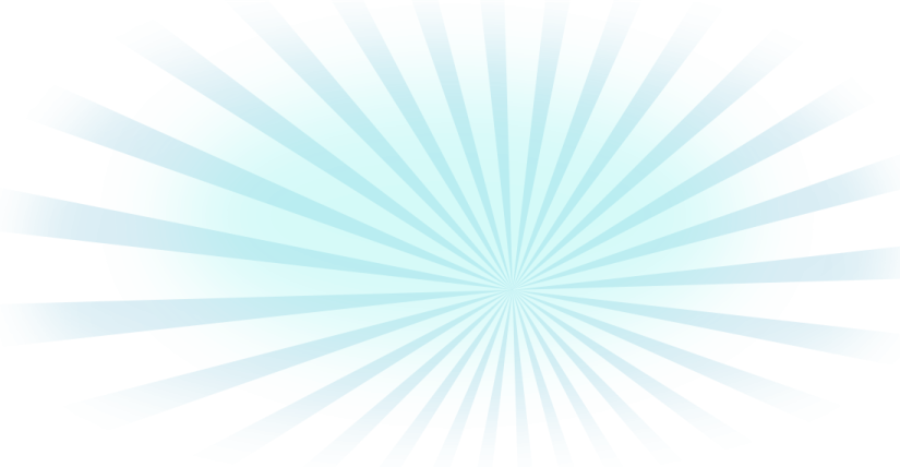 a blue and white background with rays