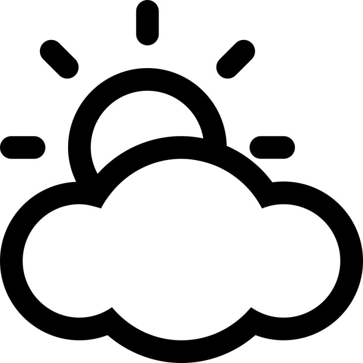 a black and white weather icon
