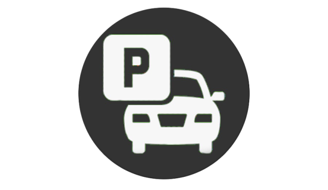 a black and white logo with the letter p on it