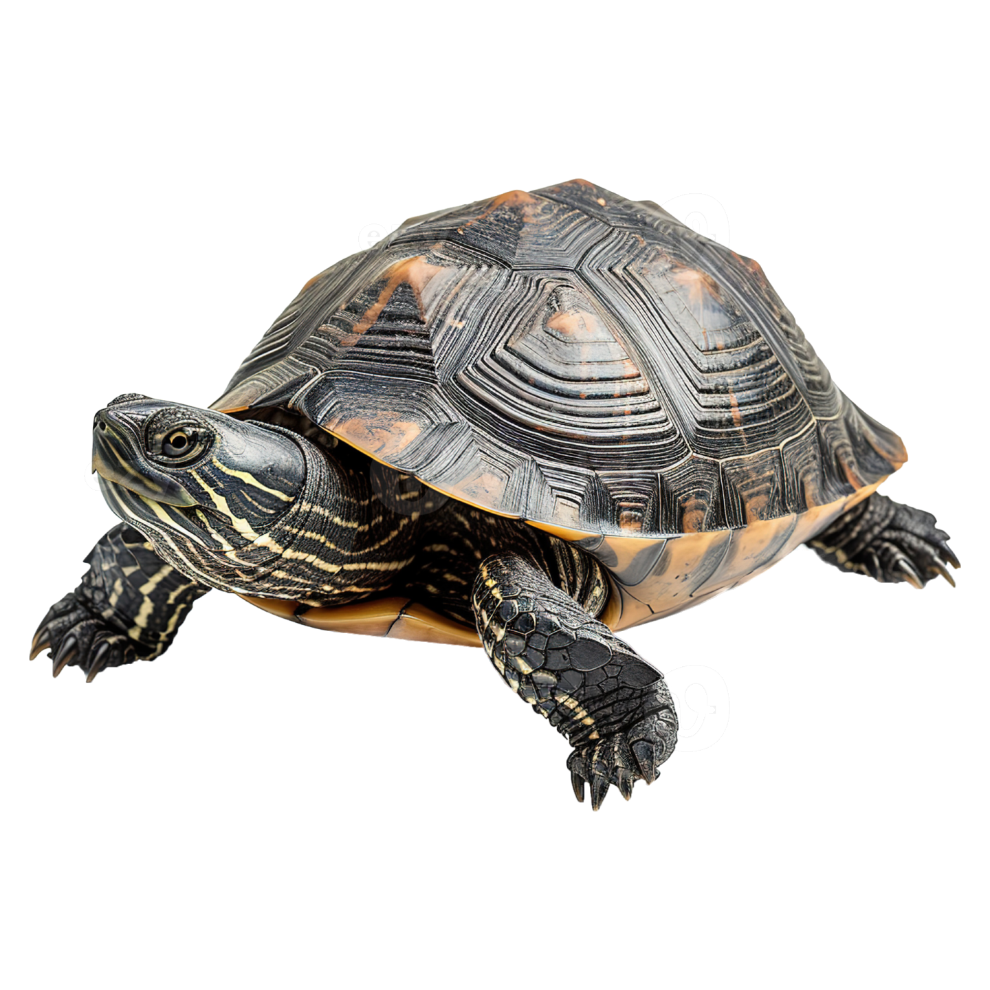 a turtle on a white background
