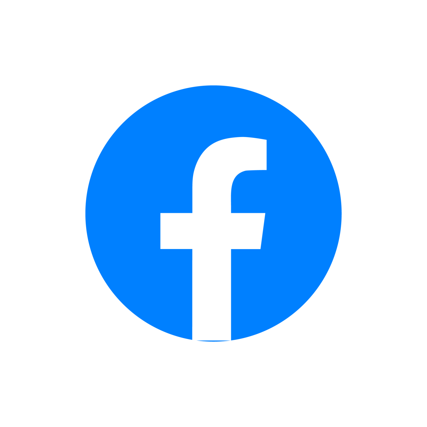 a blue facebook logo on a white background