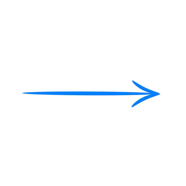 a blue arrow pointing up to the right