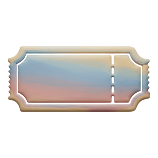 a blue and pink watercolor background with a white border