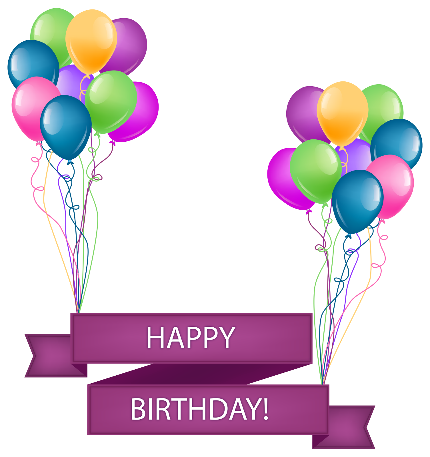 a bunch of balloons with the words happy birthday