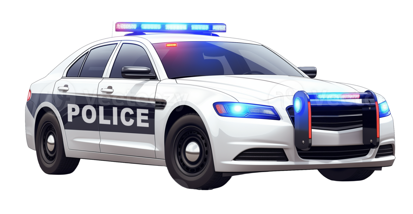a police car is shown in this illustration