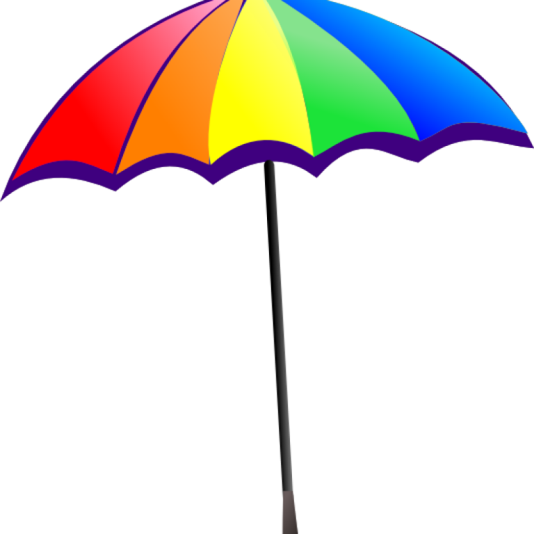 a rainbow colored umbrella