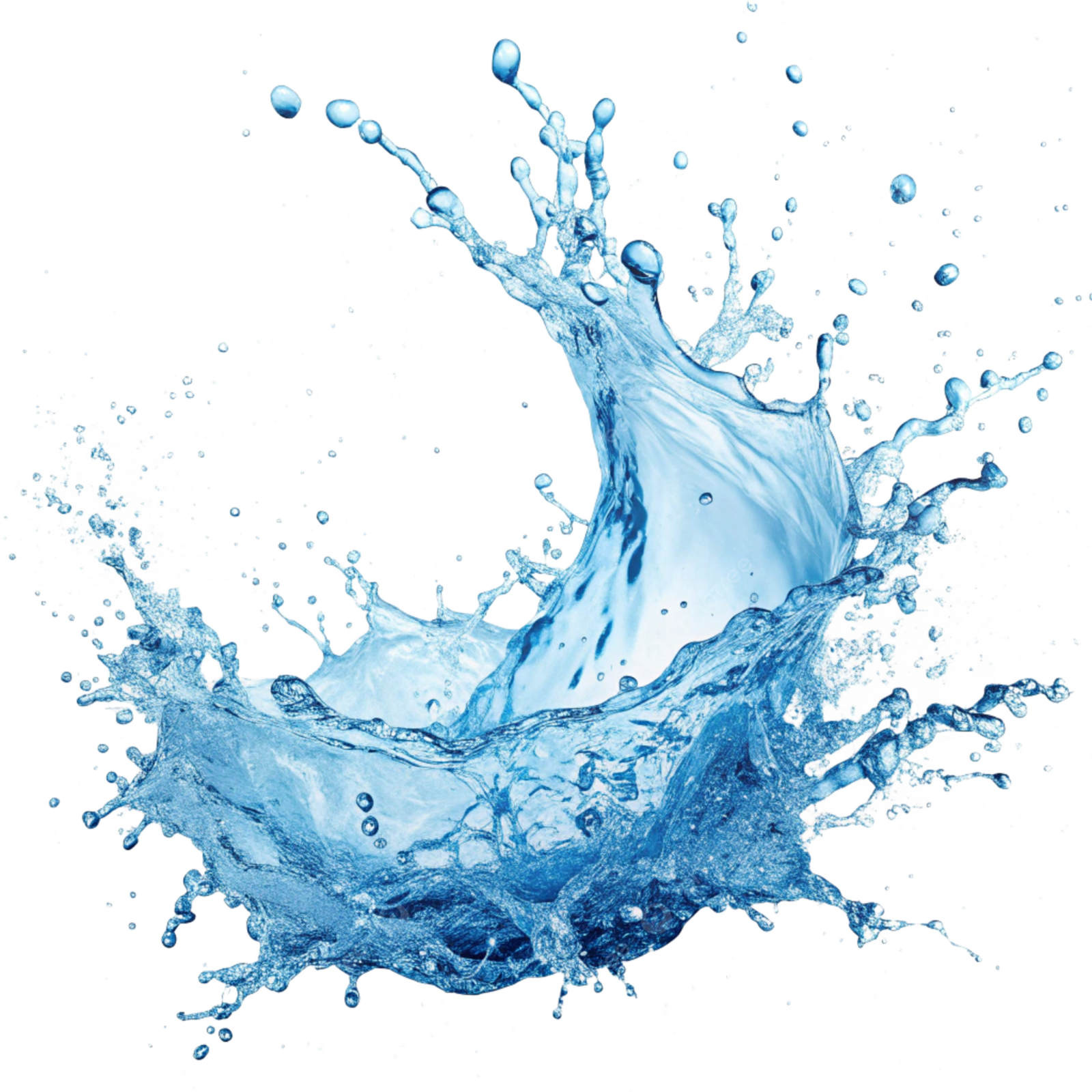 a splash of water on white background