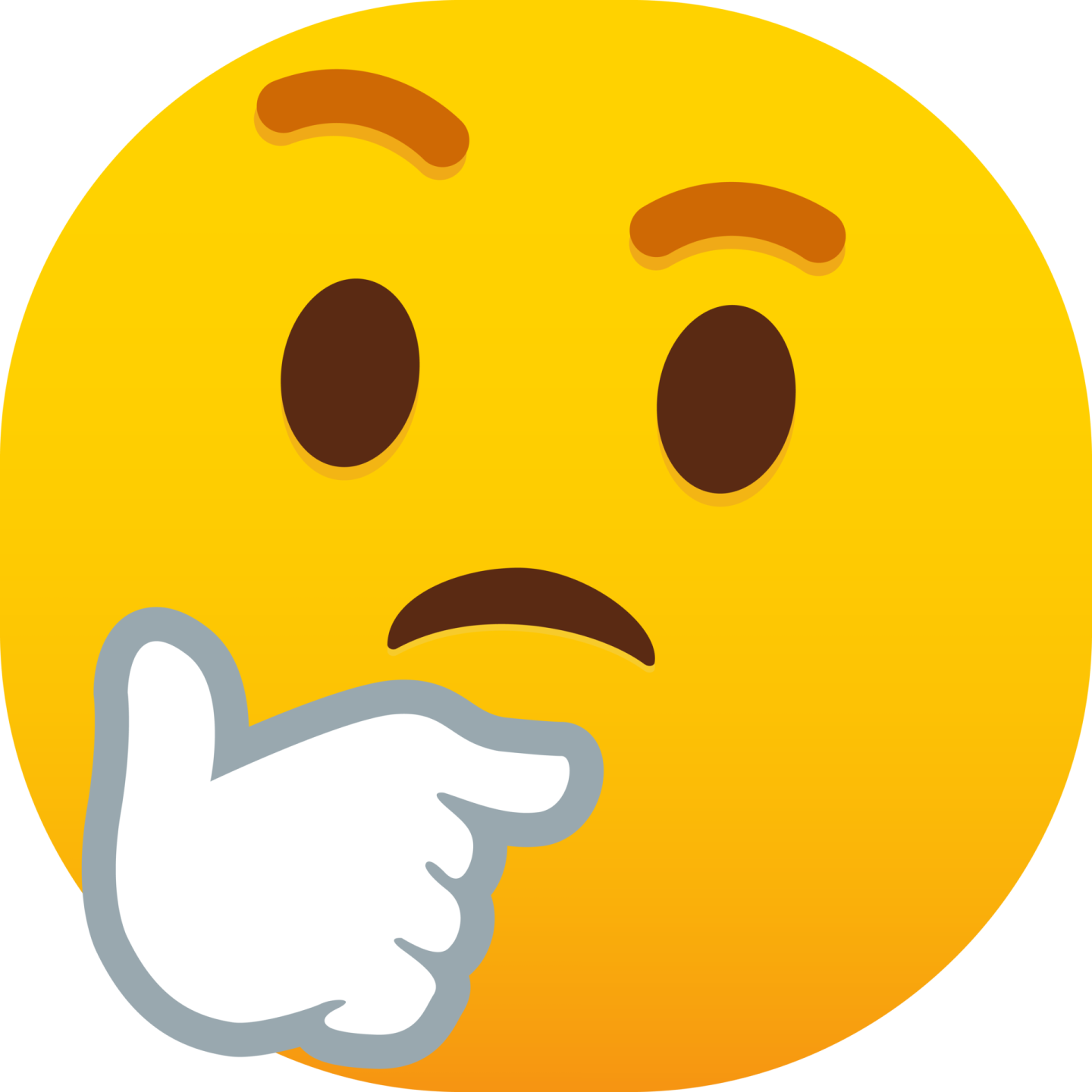 a yellow smiley face with two thumbs in the middle
