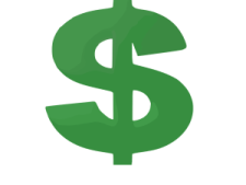 a dollar sign on a white background