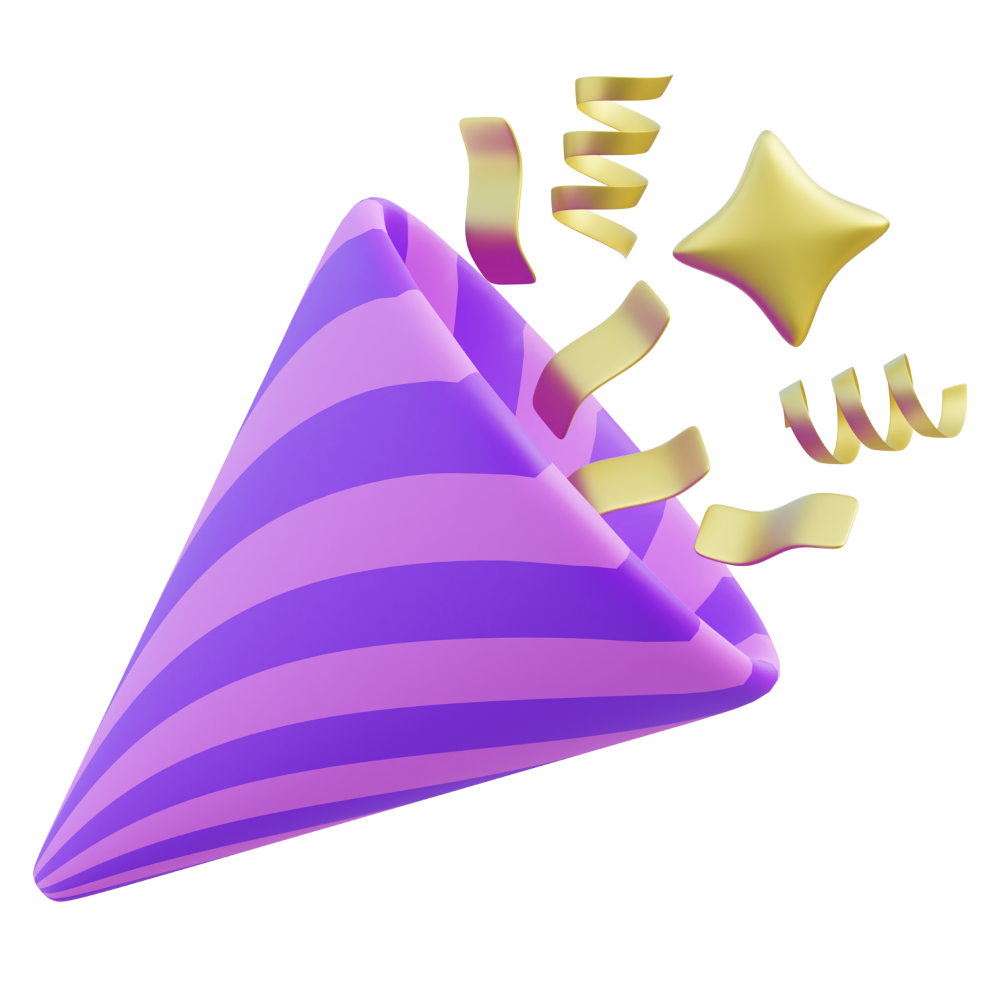 purple and gold party hat