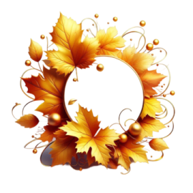 a wreath made out of autumn leaves