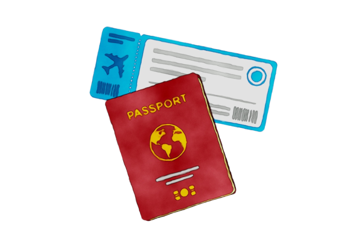 a passport and a credit card