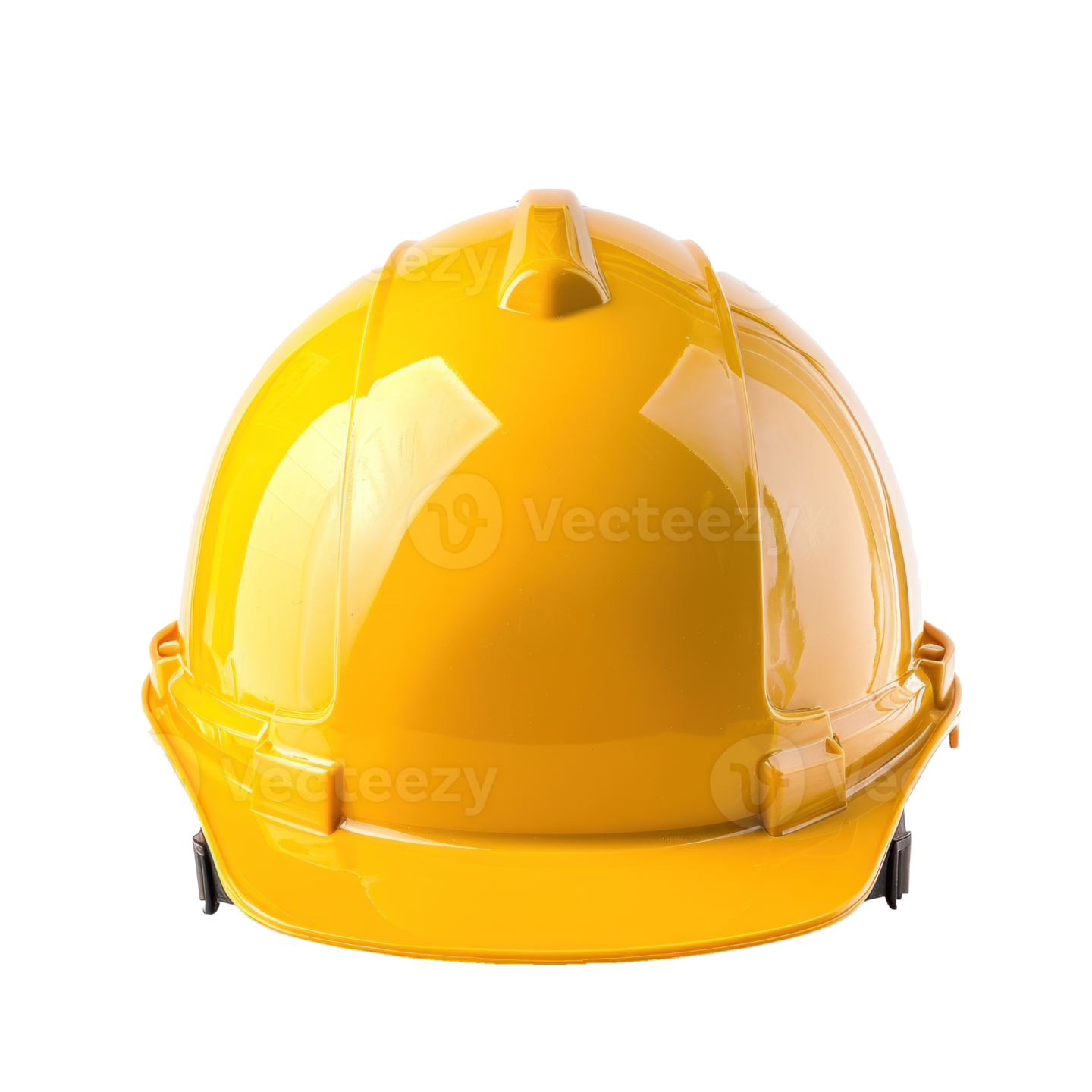 a yellow hard hat on a white background