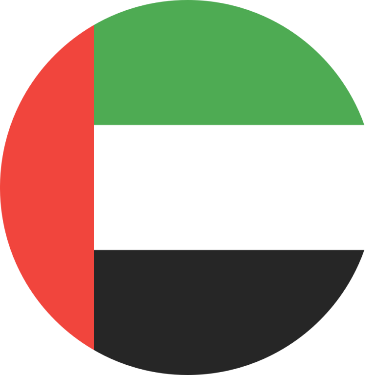 the uae flag in a circle