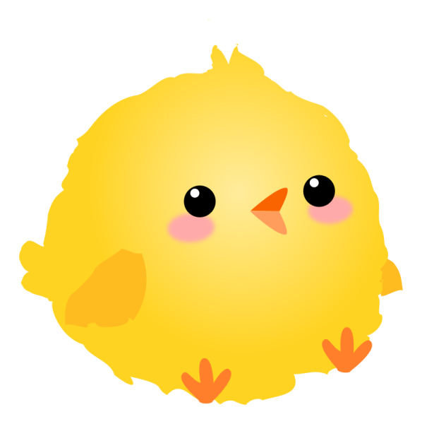 an image of a yellow bird with black eyes