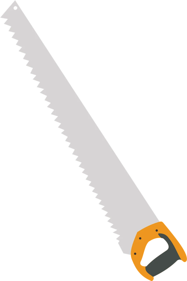 a chainsaw on a white background