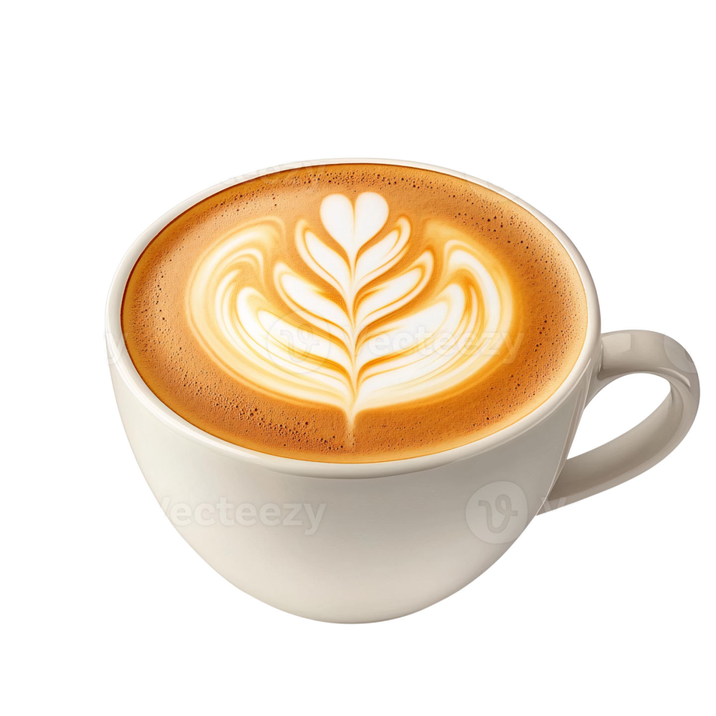 a cup of coffee on a white background