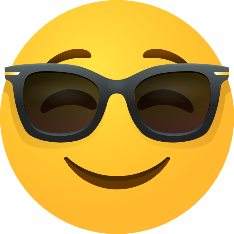 a smiley face with sunglasses on it