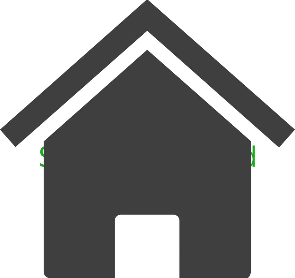 a black and white house icon