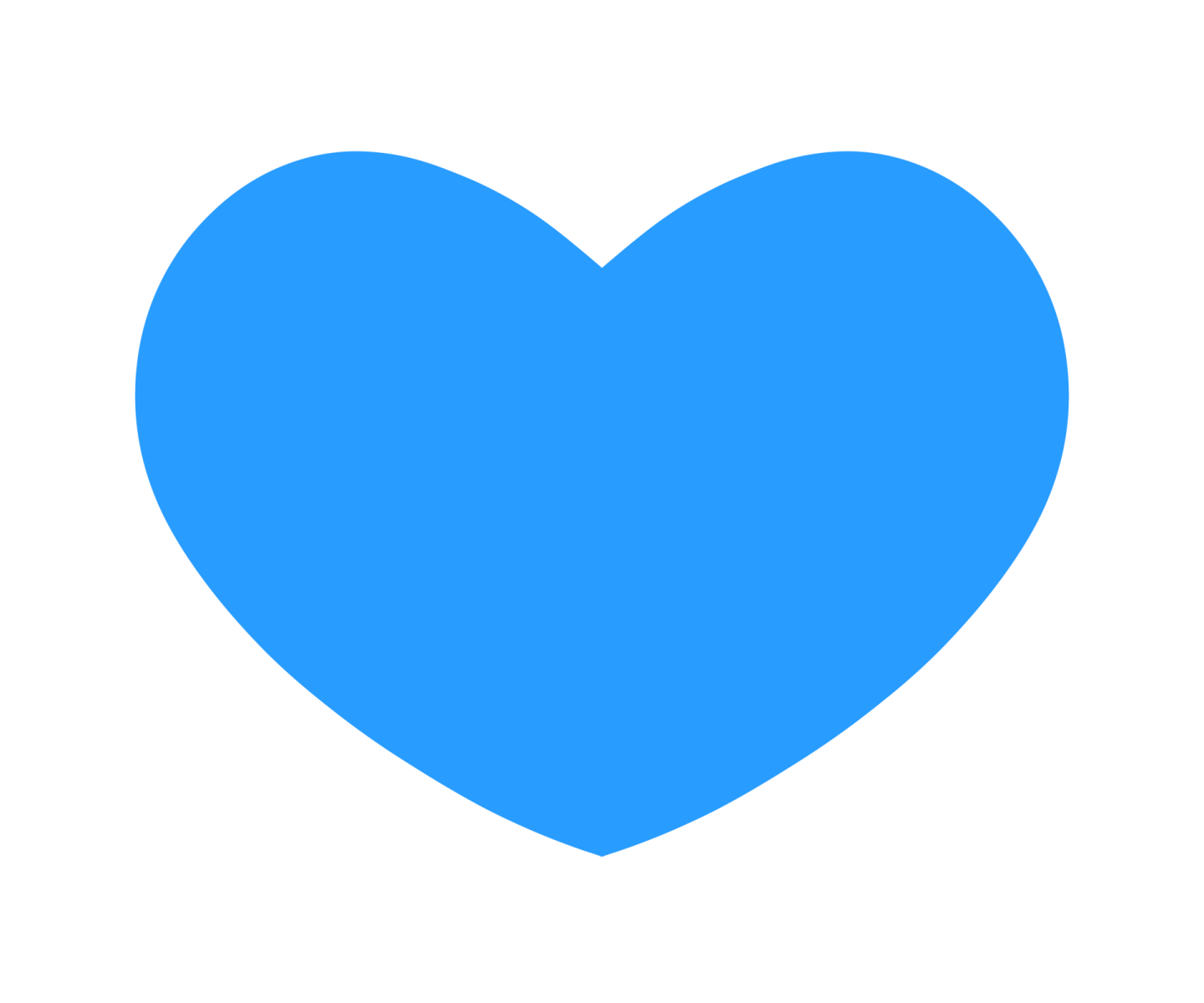 a blue heart on a white background