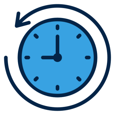 a clock with an arrow in the middle