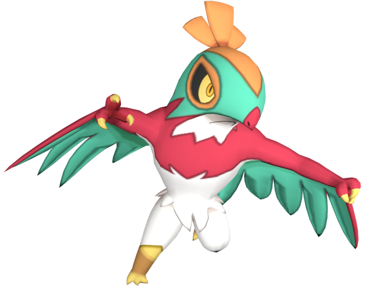 a green and red bird with yellow wings
