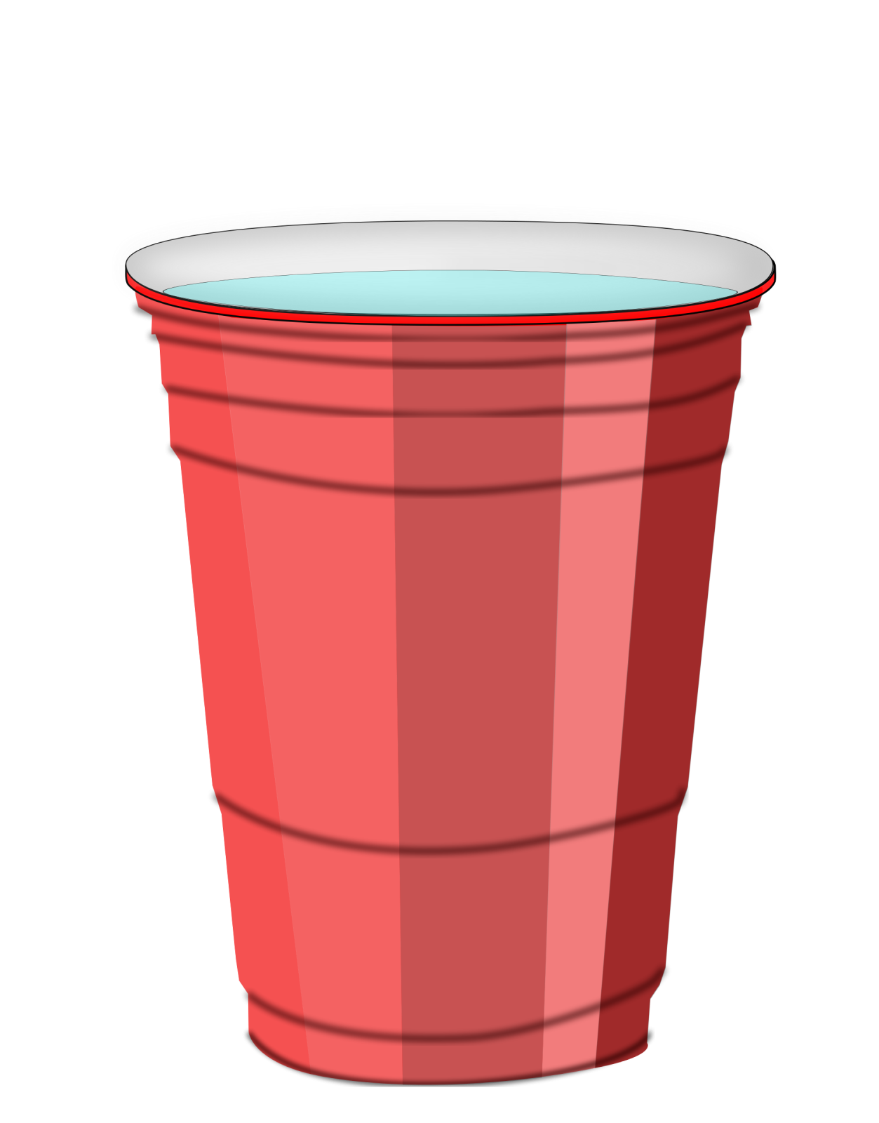 a red bucket with water inside