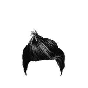a black and white drawing of a man's hair