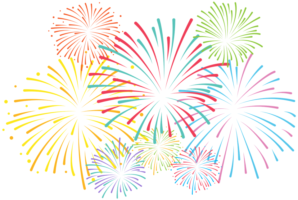 colorful fireworks clipart png
