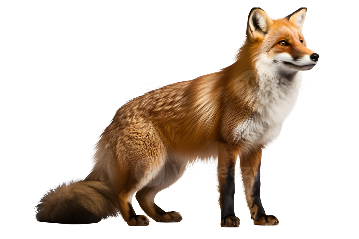 3d digital illustration of a red fox isolated on white background
