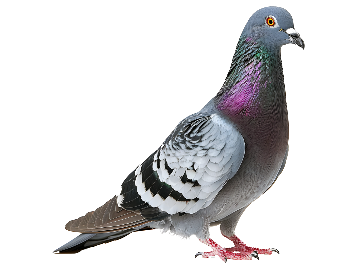 a pigeon standing on the ground