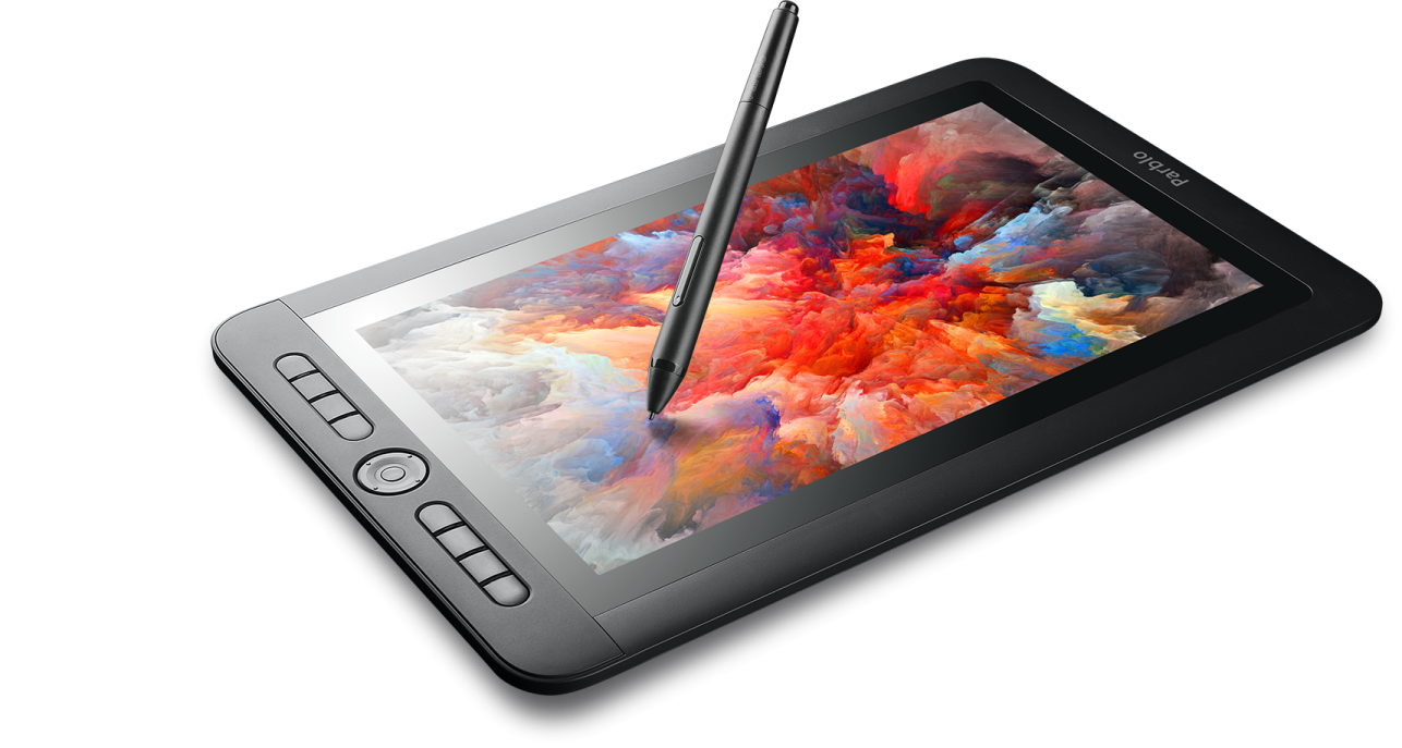 a tablet with a pen on the screen