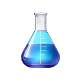 a blue liquid bottle filled with water