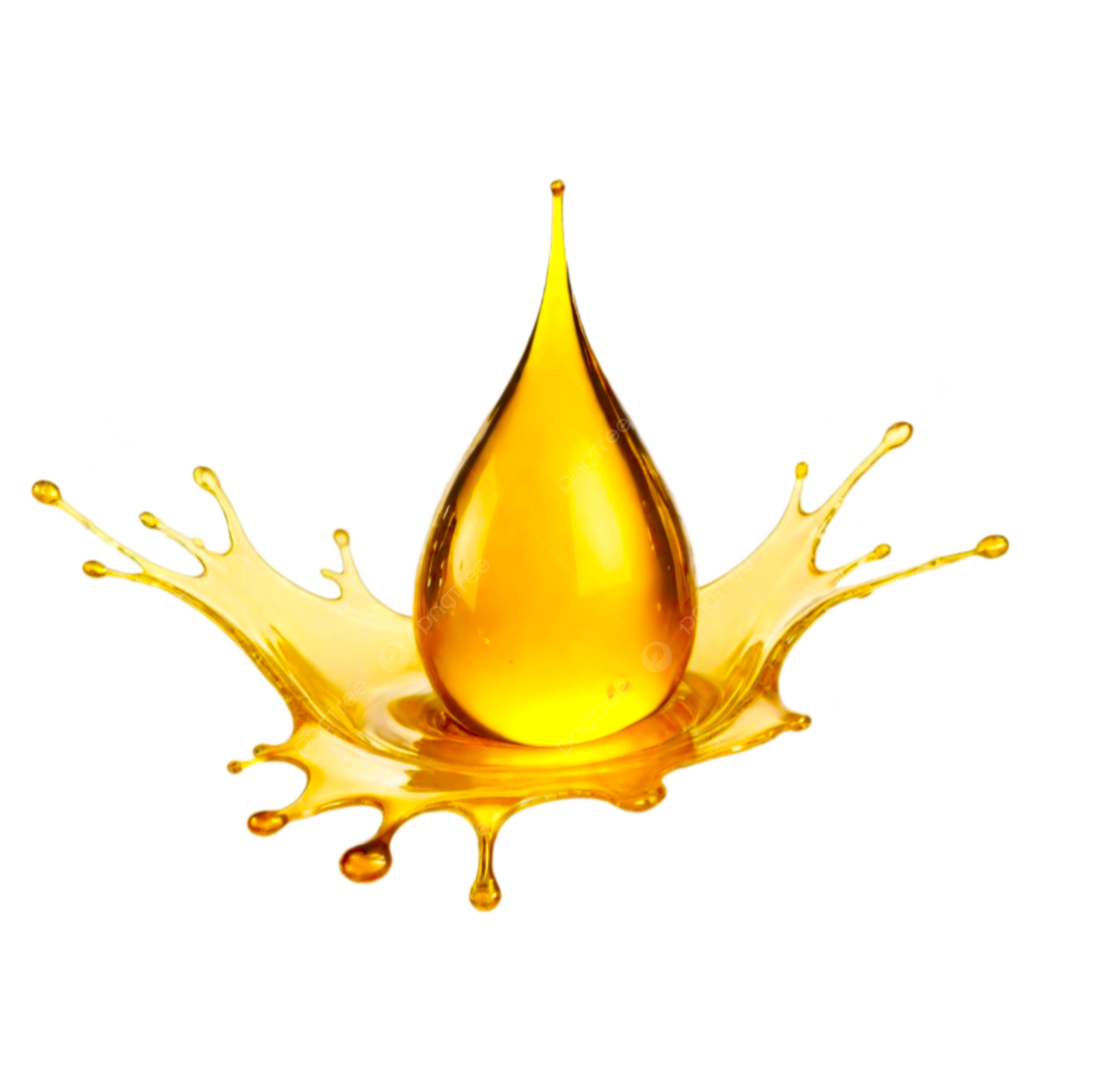a drop of oil on a white background