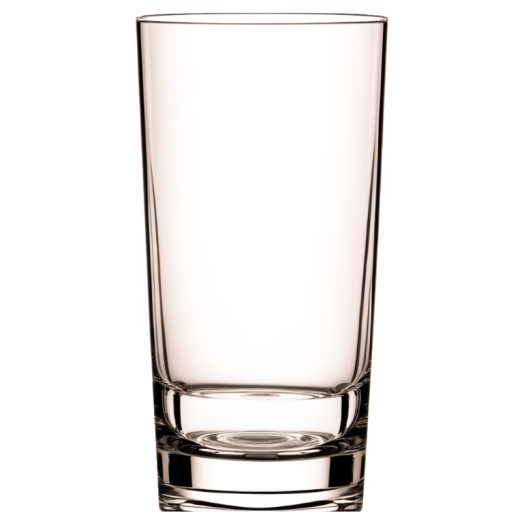 a glass of water on a white background