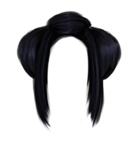 a drawing of a woman's head with black hair