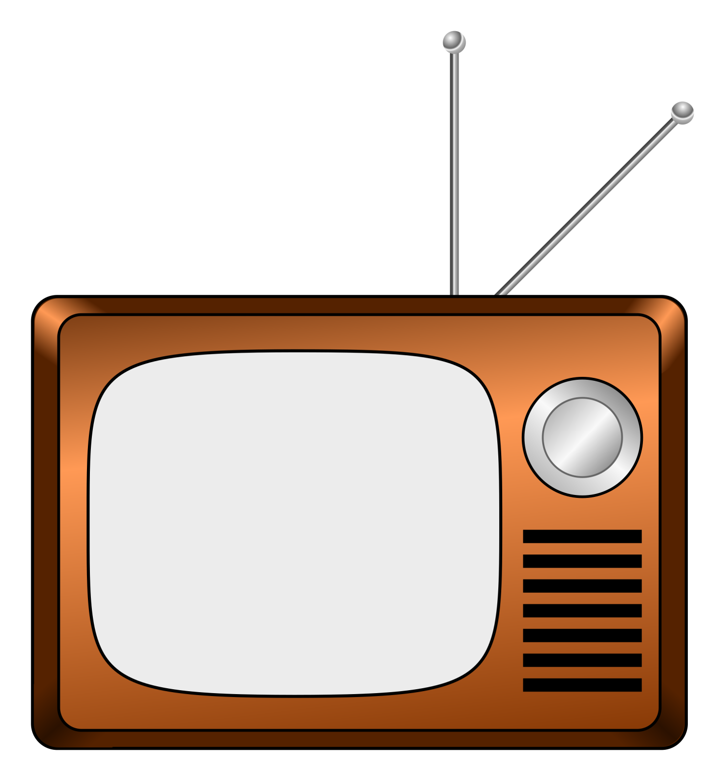 an old television with a white screen