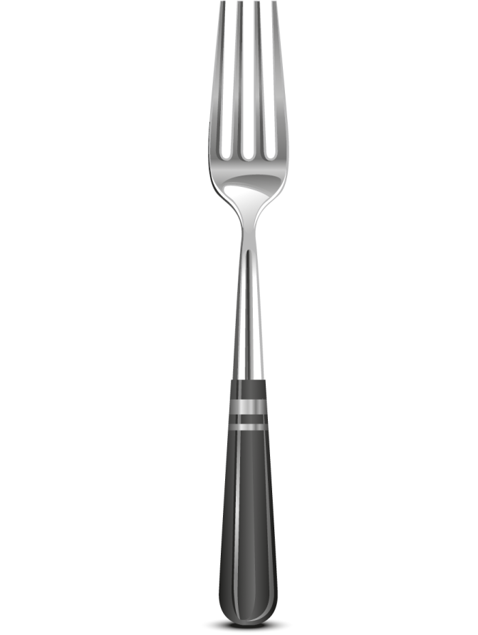 a fork and knife on a white background