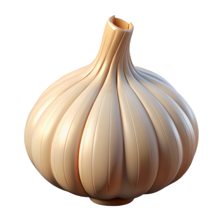 an onion on a white background