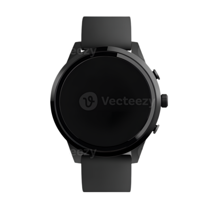 a black watch on a white background