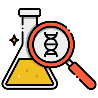 an illustration of a microscope and a magni