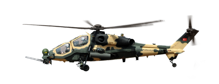 a military helicopter flying through the air