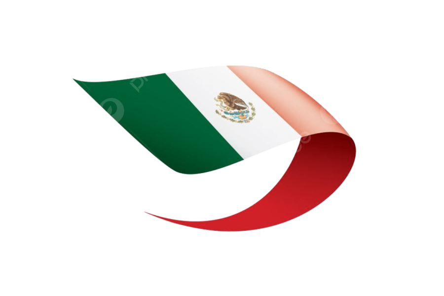 the mexican flag on a white background